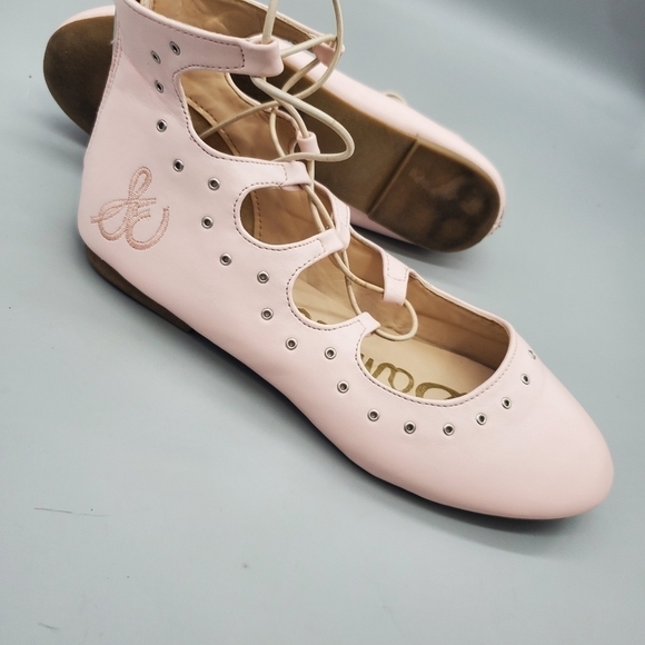 Sam Edelman Felicia Stella Eyelet Lace Up Flat Shoes Size 5 Girl Shoes - Picture 5 of 7